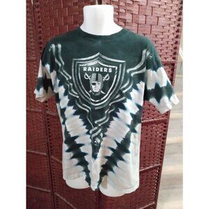 Vintage Oakland Raiders Tie Dye T Shirt Adult Large NFL Las Vegas